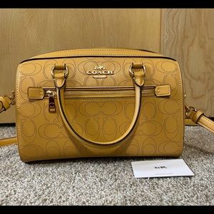 Coach Rowan Satchel signature perforated